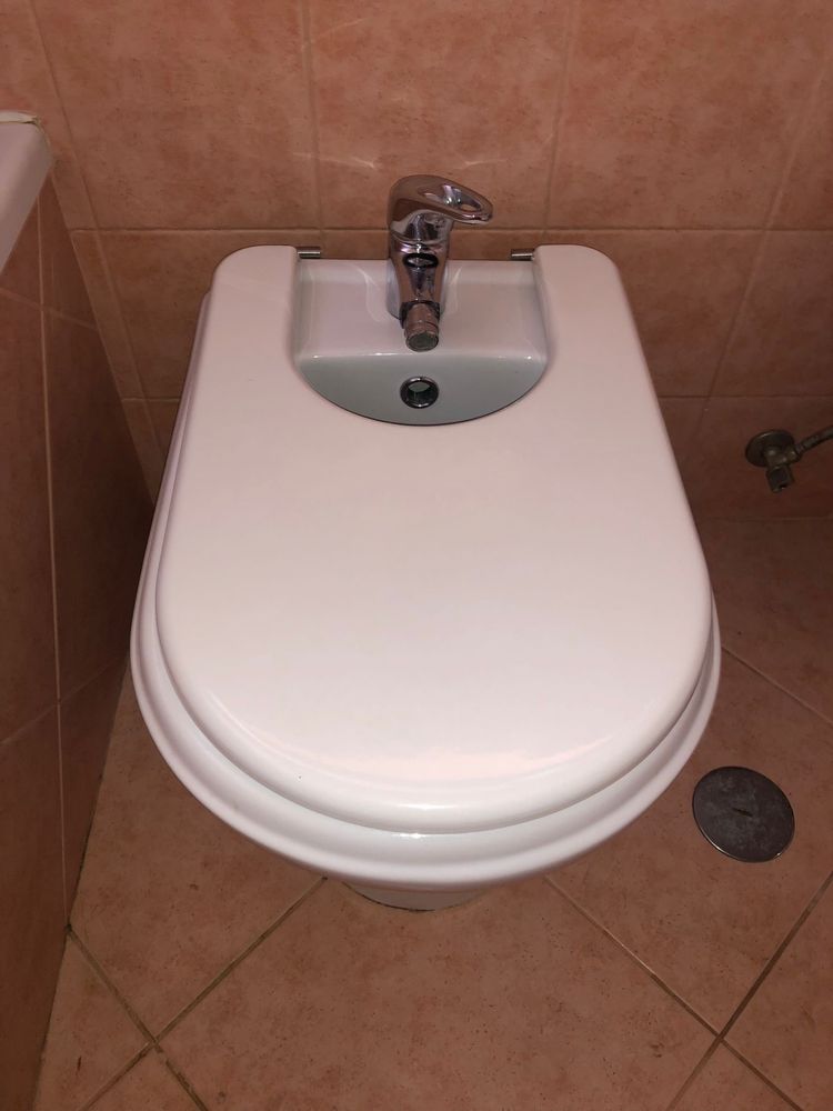 Bidé e tampo Sanindusa e torneira