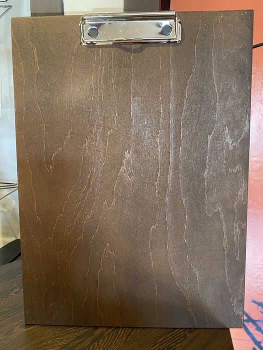 Планшет з дерева з затискачем для меню 17х27см під А5 5мм