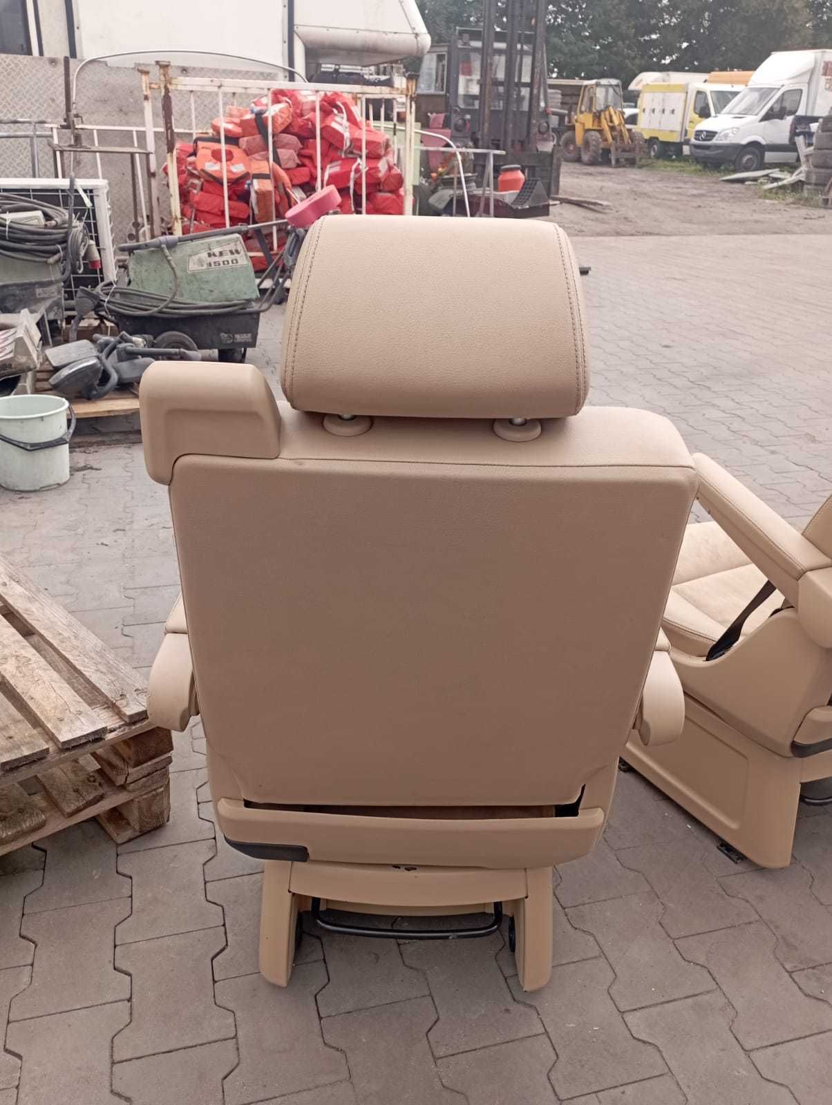 fotel VW multivan t5 2 rząd skóra alcantara beżowy