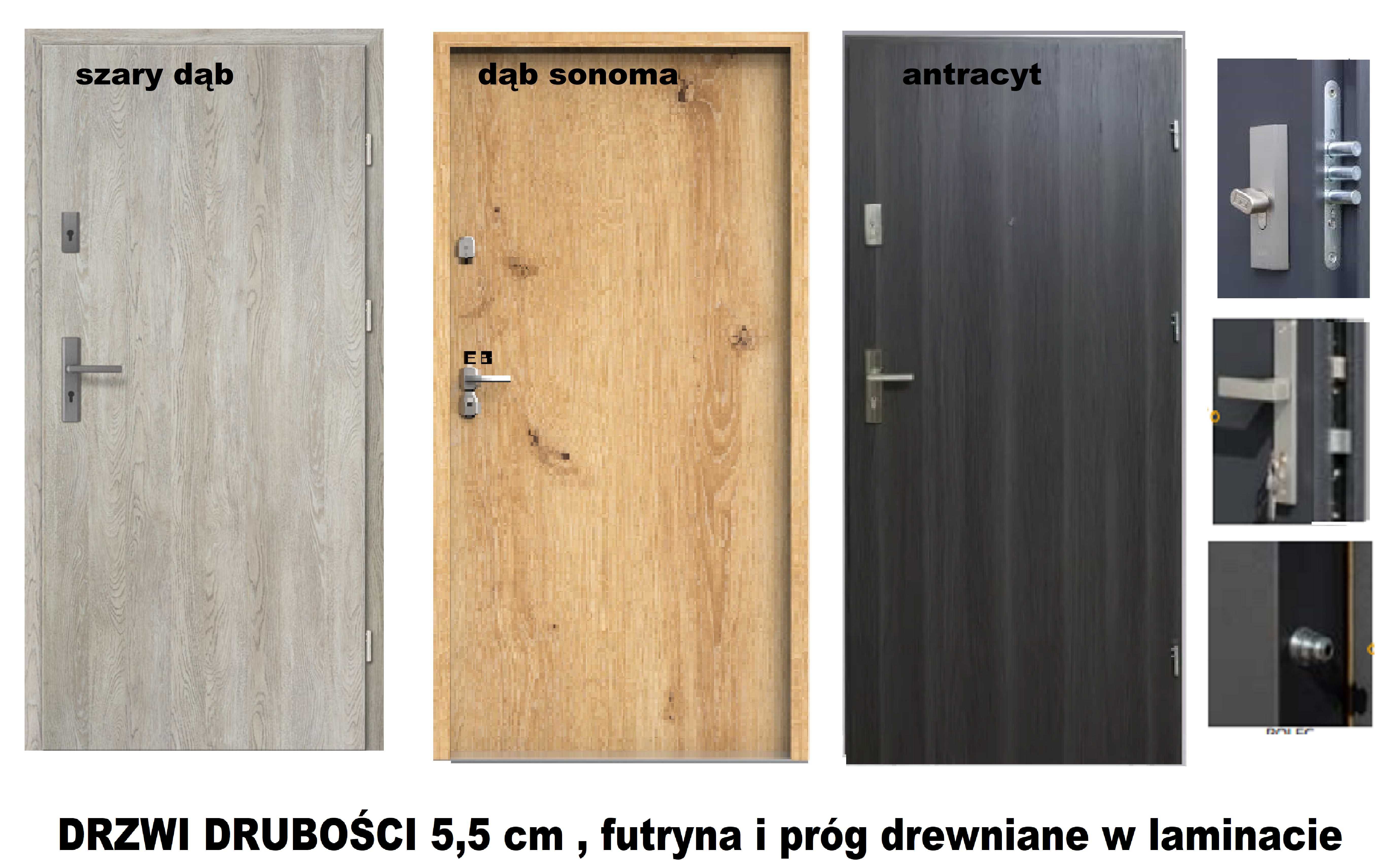 drzwi zewnętrzne z MONTAŻEM ,wejściowe-wyciszone ,METALOWE i drewnian