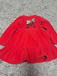 Sukienka czerwona 92-98