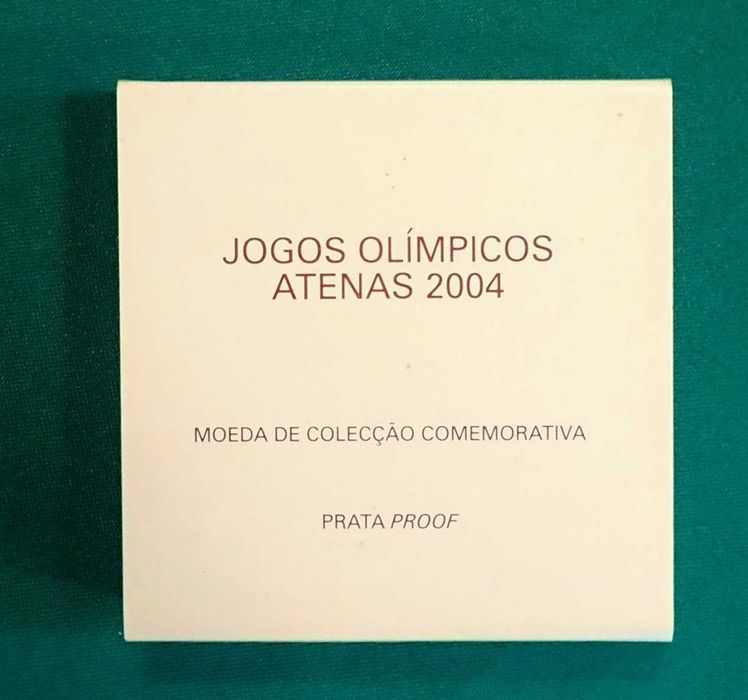 Moeda 10 Euros 2004 Jogos Olímpicos de Atenas Prata  Proof