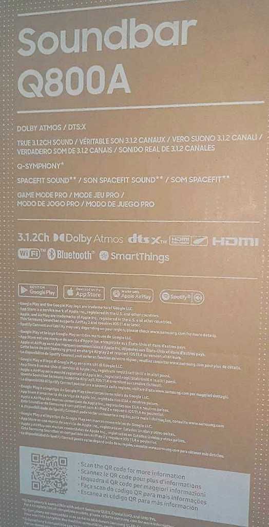 Soundbar Q800A DOLBY ATMOS/DTS:X 3.1.2