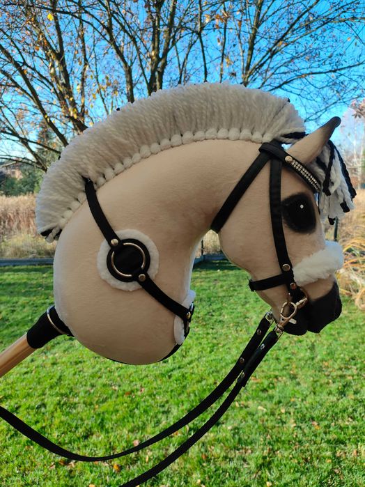 Konik Hobby Horse Fiord A4 ręcznie szyty z minky,zestaw z ogłowiem #34