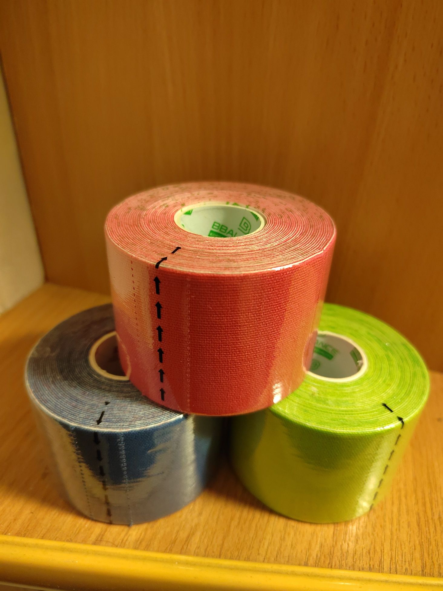 Taśma tejp do kinesiotapingu BB Tape 5cm×5m (3 sztuki)