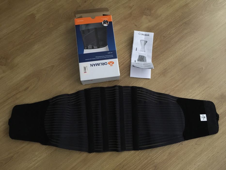 Pas lędźwiowo-krzyżowy czarny firmy Orliman LB3001 T/S 4