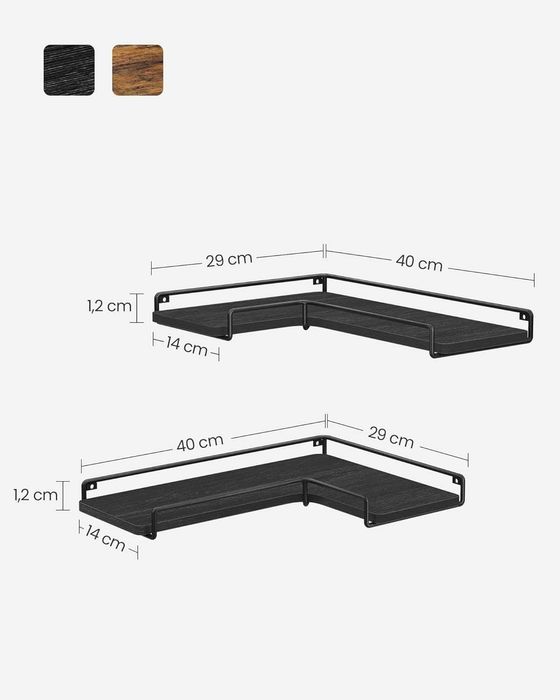 Półka narożna wisząca