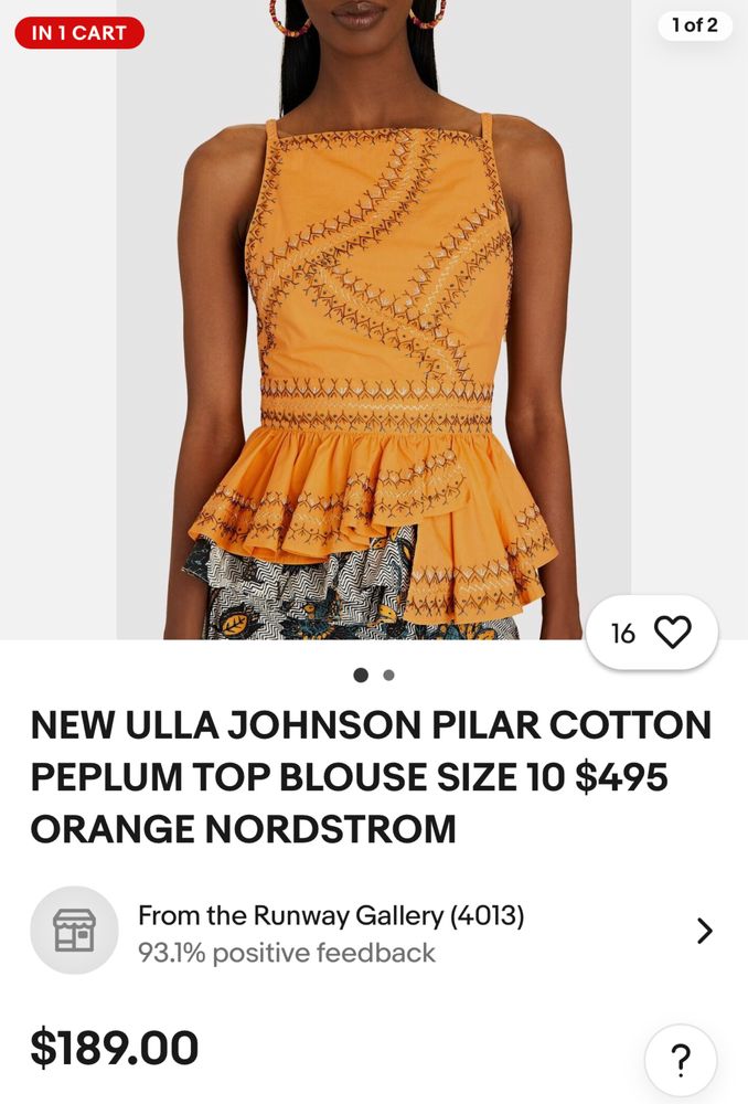 Топ ULLA JOHNSON xs   оригінал