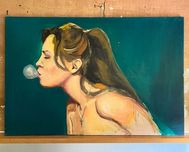 Portret olejny dziewczyny 150x100