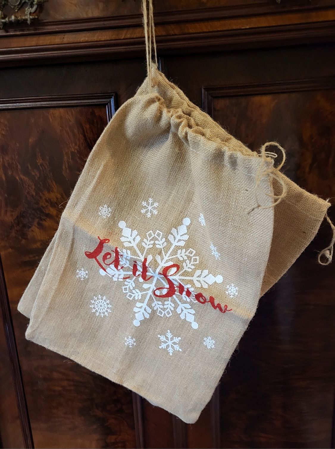 Worki torby prezentowe jutowe Boże Narodzenie