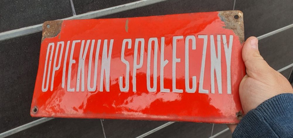 Stara tablica szyld emalia