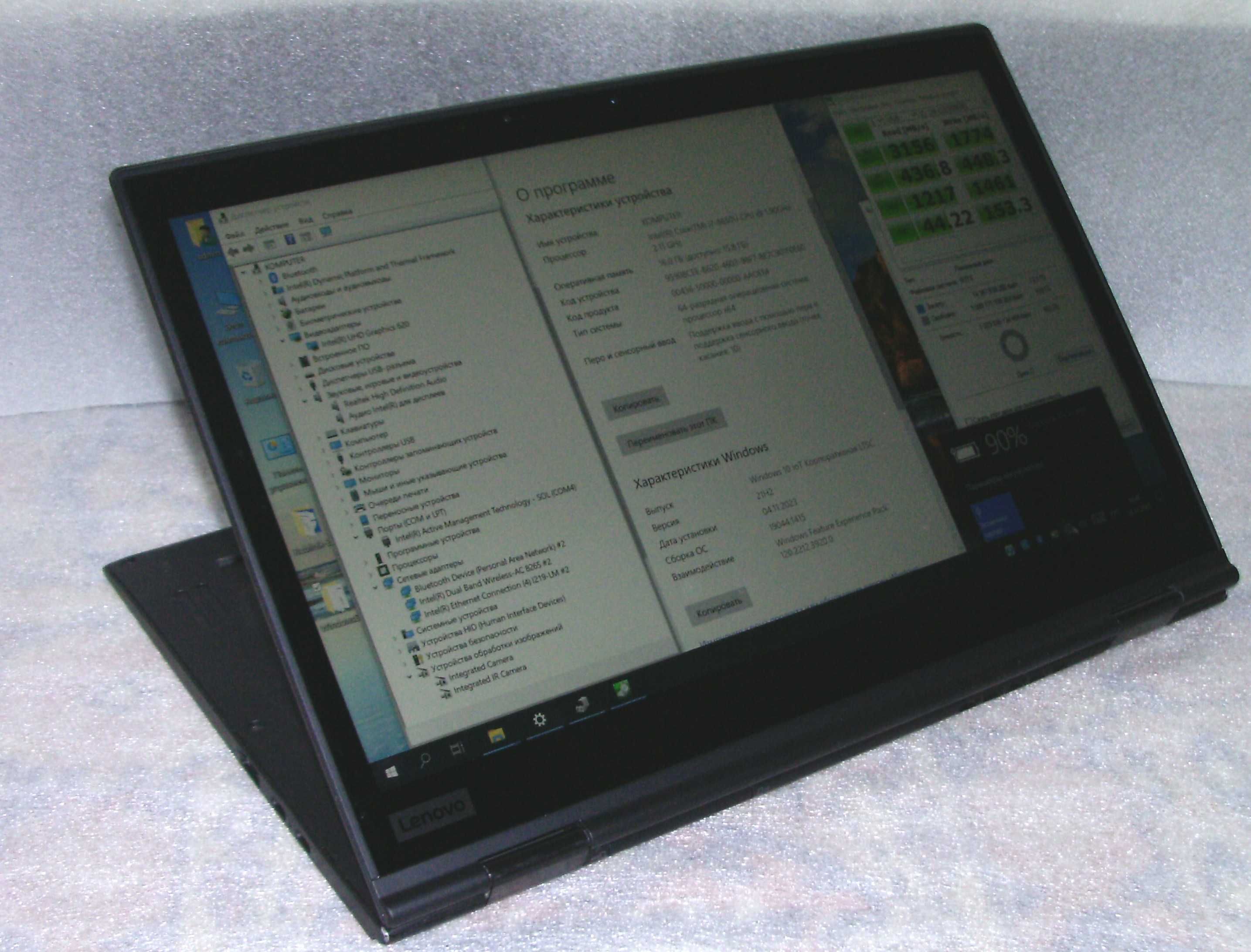Самий Топовий Сенсорний 2в1 планшет х1 Yoga i7 16GB 512GB NVMe QHD IPS