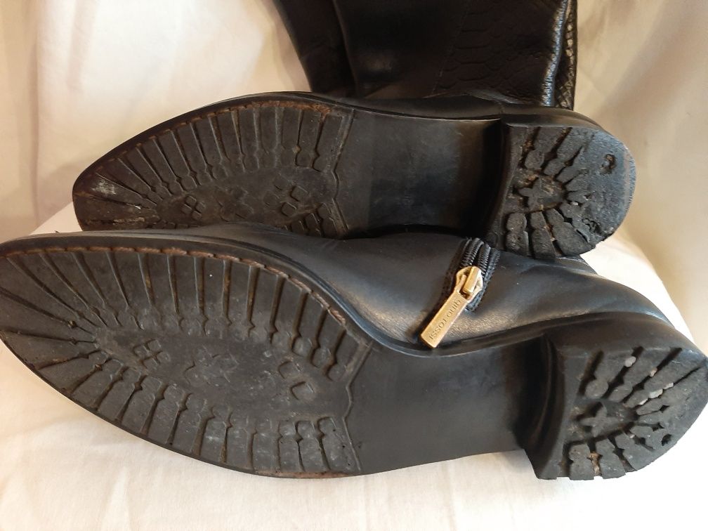buty damskie, kozaki, czarne, długie