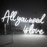 Neon " All you need is love " biały sprzedaż znak świetlny ślub wesele