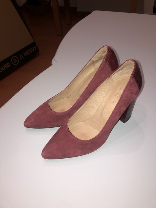 Sapatos de salto cor bordeaux da Eureka Shoes, 38