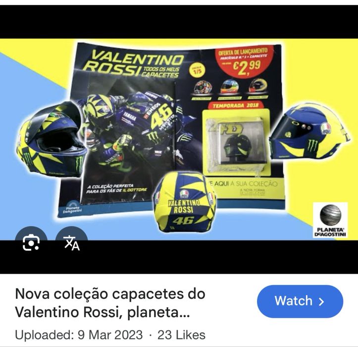 Modelo à escala 1/4 - Valentino Rossi #46 (Yahama - Moto GP)