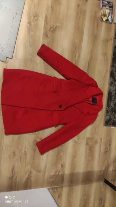 Płaszcz  mohito wełniany 36 kurtka zimowa czerwona płaszczyk