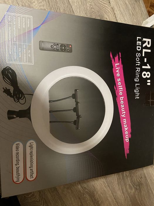 Кільцева лампа led soft ring light rl-18