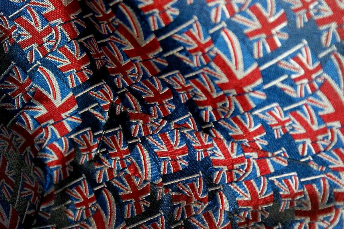 Union Jack flaga Anglia męska kamizelka elegancka garniturowa L XL