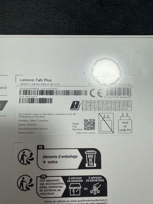 Tablet Lenovo Tab Plus 8/128