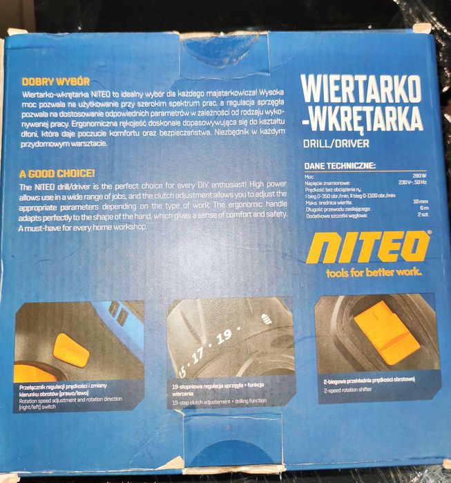 Wiertarkowkrętarka NITEO
