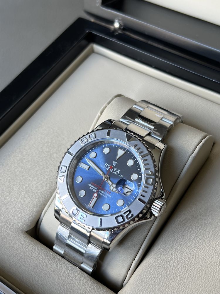 мужские наручные часы Rolex Yacht-Master steel blue