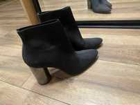 Botki materialowe na slupku zara woman