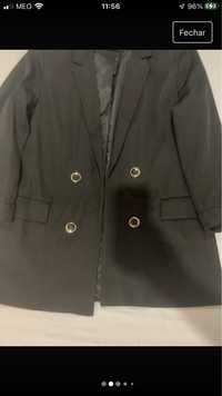 Blazer preto stradivarius manga 3/4