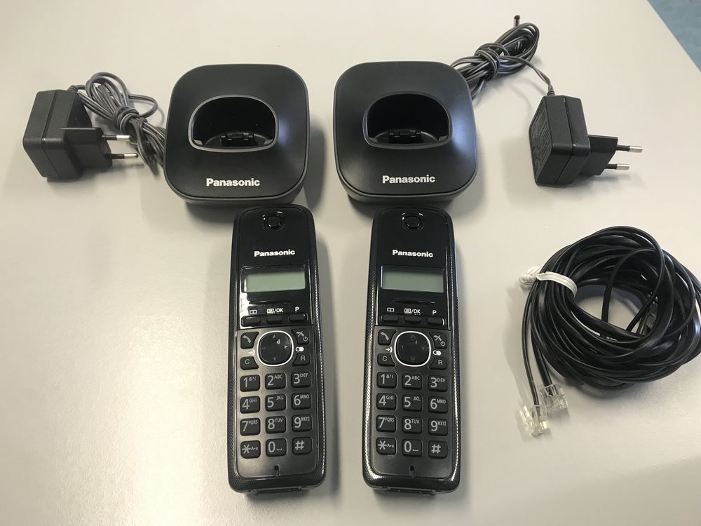 Panasonic telefone portátil dual duo MÓVEL duplo KX-TG1611SP (H)