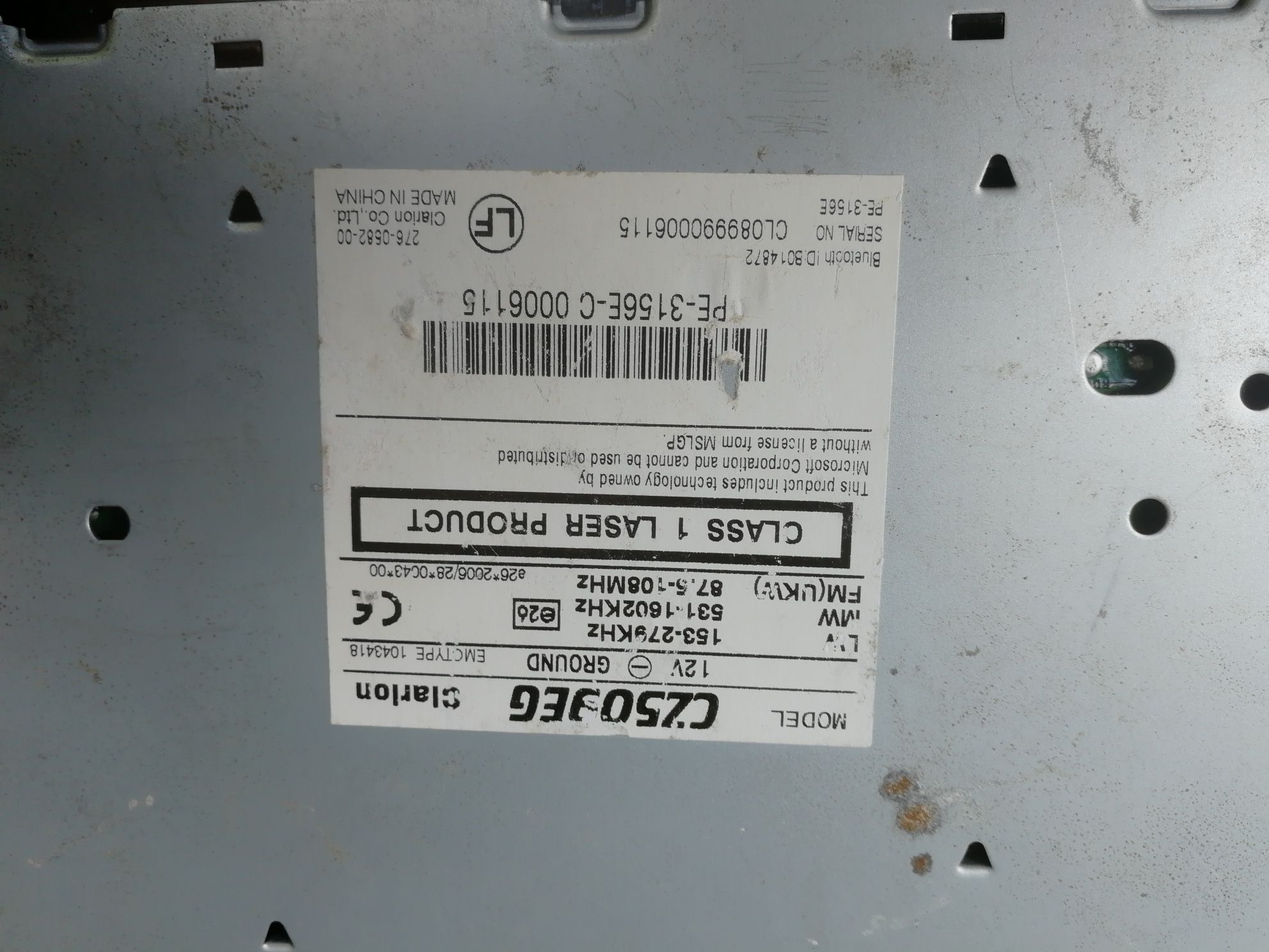 Radio samochodowe clarion cz509eg Bluetooth wysyłka