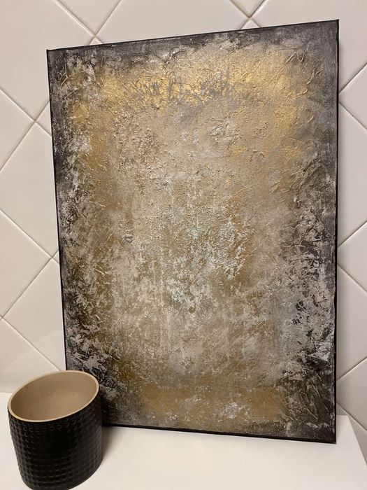 Tela acrilica abstrata nova 50x70 cm