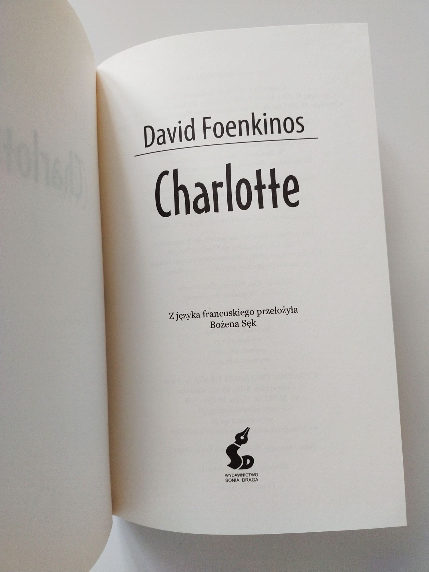David Foenkinos - Charlotte / bdb