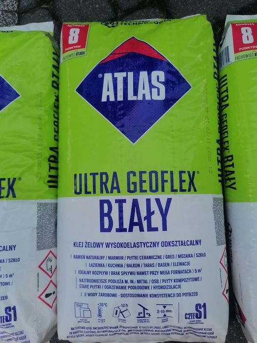 Atlas Ultra goflex biały - klej do płytek 11szt. 22,5kg /11 szt