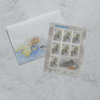 Поштові марки "Кримський міст на біс!" та конверт