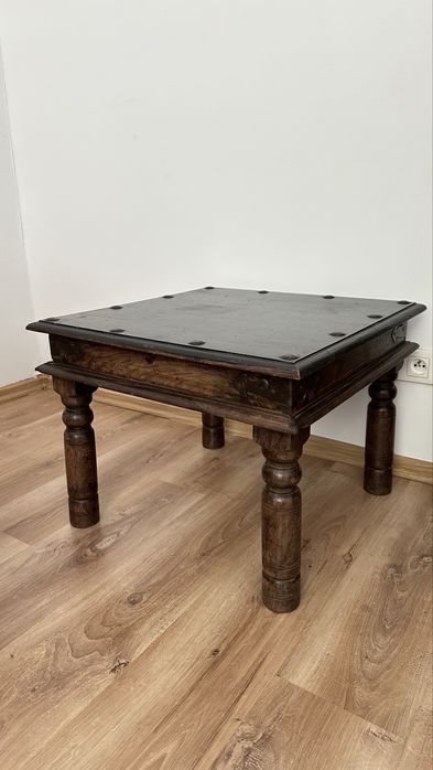 Drewniany stolik palisander kolonialny ciężki orientalny