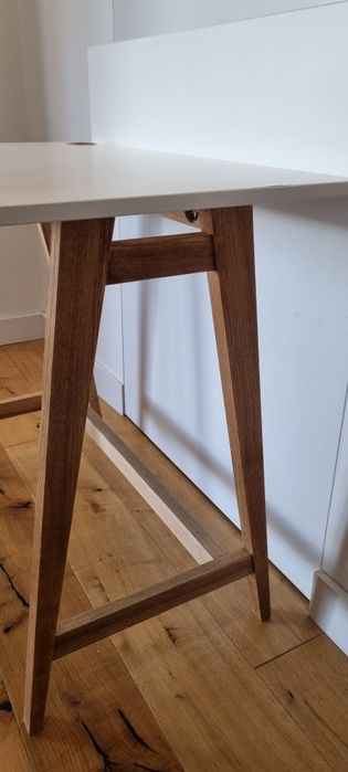 Biurko Ragaba Luka białe dąb 85x50 małe