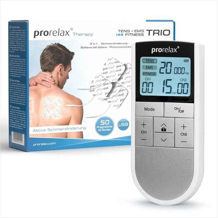 Електростимулятор ProRelax Therapy TENS + EMS + FITNESS TRIO