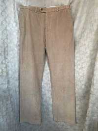 Мужские бежевые вельветовые штаны/ брюки Cotton Traders