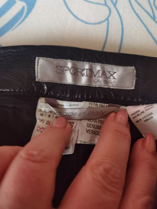 Spodnie skórzane sportmax