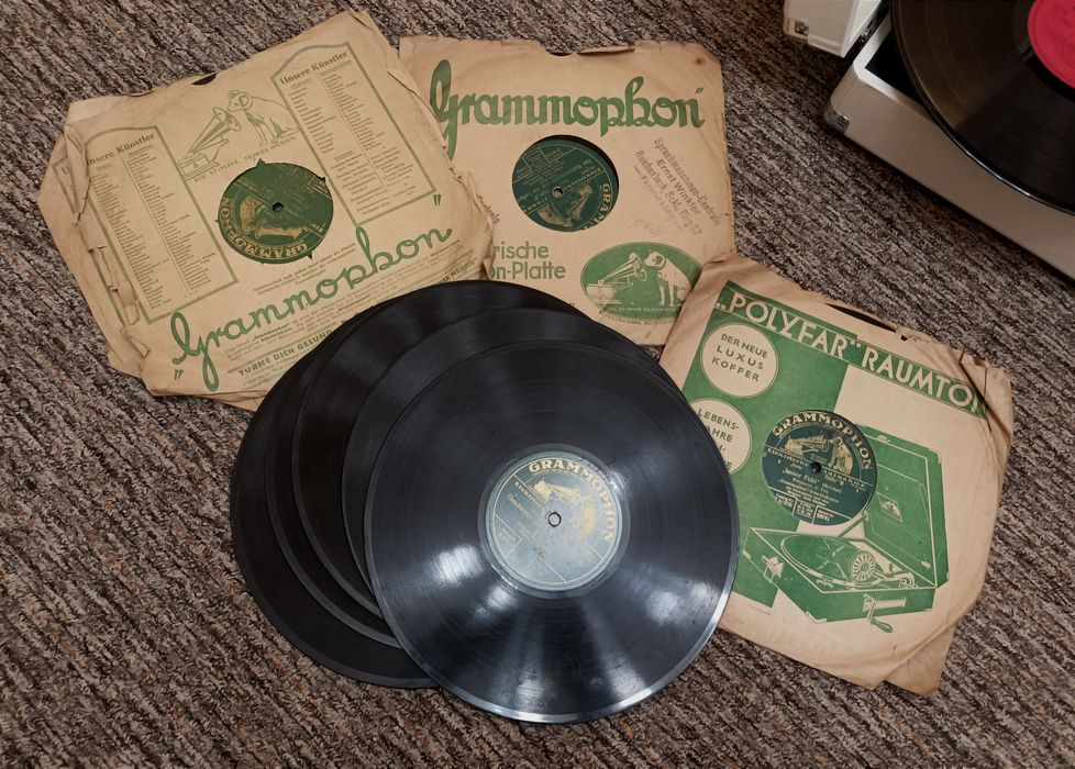 Stare poniemieckie płyty szelakowe gramofonowe, płyta gramofonowa