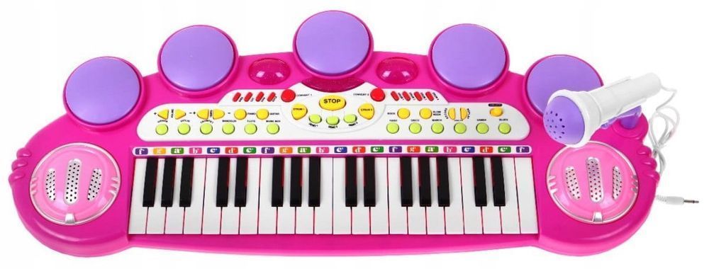 Keyboard dla dzieci MP3 USB zasilanie z powerbanku
