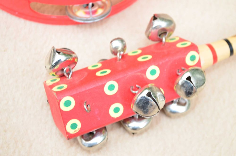 цена за всё Губная гармошка барабан бубенчики