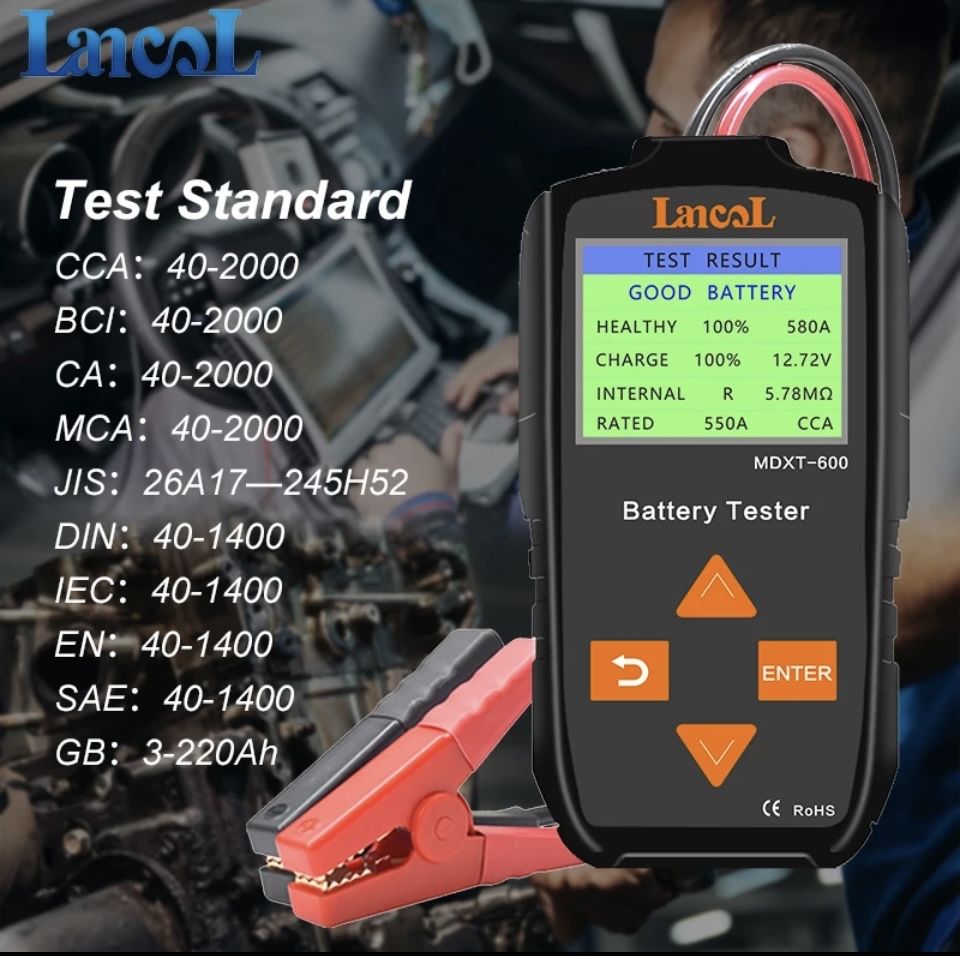 Тестер автомобильного аккумулятора Lancol MDXT600
