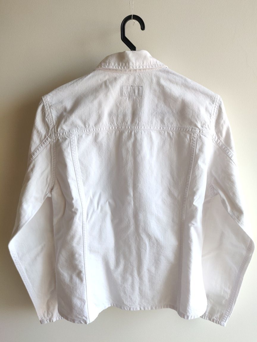 Casaco Denim Branco M 38 Mulher