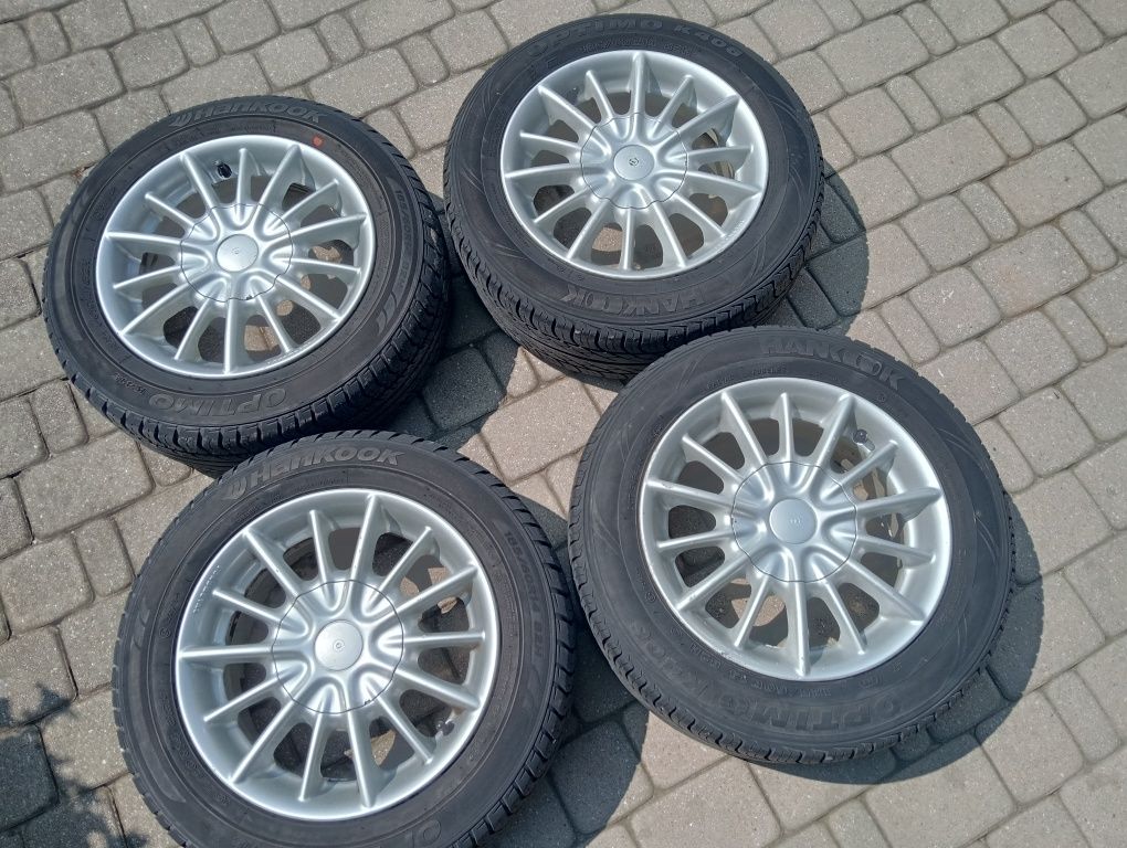 Felgi aluminiowe z oponami 4x100 185/60r14 stan bdb