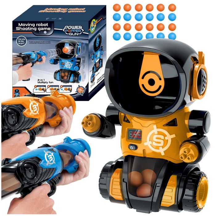 Gra STRZELANIE do celu ROBOT + 2 PISTOLETY Idealny Prezent dla Dziecka
