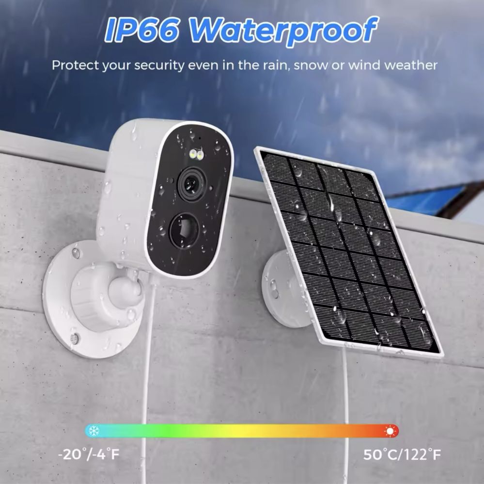 1080P Wi-Fi камера на сонячній батареї