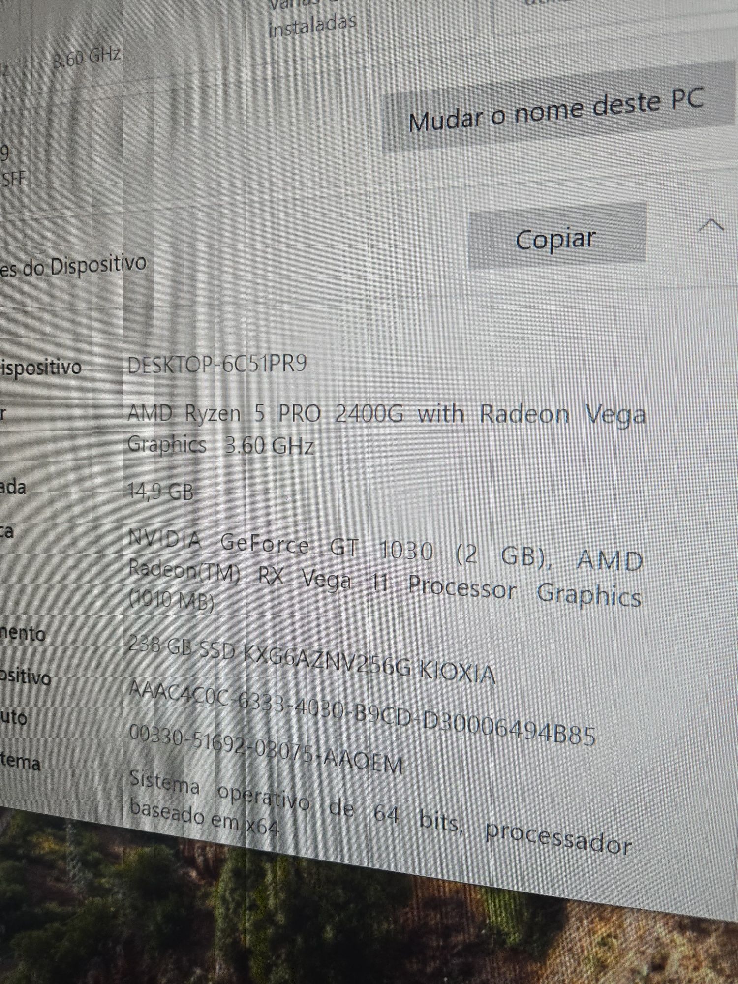 Hp Elitedesk 705 G4 Sff - Ryzen 2400g,16Gb Ddr4,Ssd M2,Nvidia  Gt 1030
