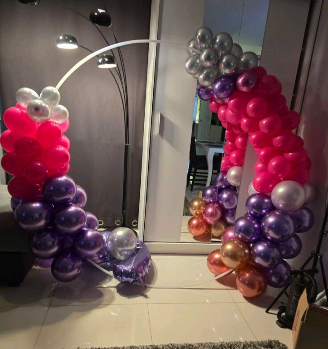 Stelaż na balony chrzest 18-stka roczek komunia urodziny 50-lecie 30-s