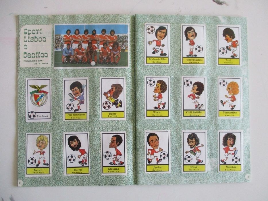 Caderneta completa de cromos de Caricaturas 76-77